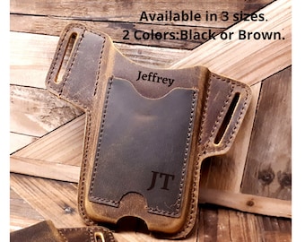 cell phone holder for belt with loop
