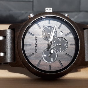 Custom Watch, Engraved Wood Watch, Wooden Watch, Mens Wood Watch, Engraved Watch, Anniversary Gift for Husband, Boyfriend Birthday Gift