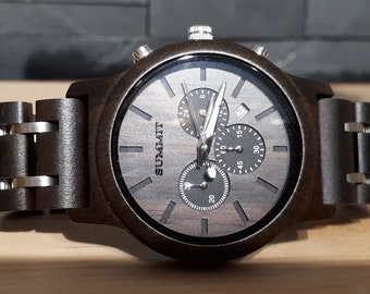 Custom Watch, Engraved Wood Watch, Wooden Watch, Mens Wood Watch, Engraved Watch, Anniversary Gift for Husband, Boyfriend Birthday Gift