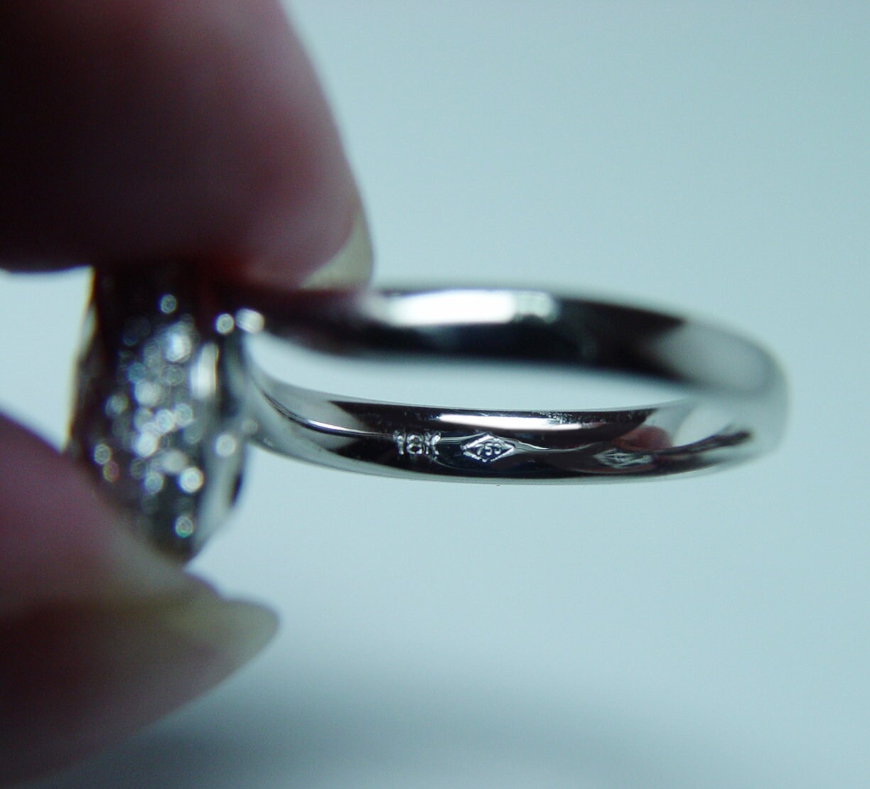 Heart Princess Pave Diamond 18K White Gold Ring | Etsy