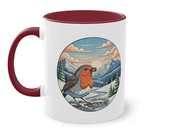 Winter Mug Cup - Robin - Perfect Christmas and Birthday Gift