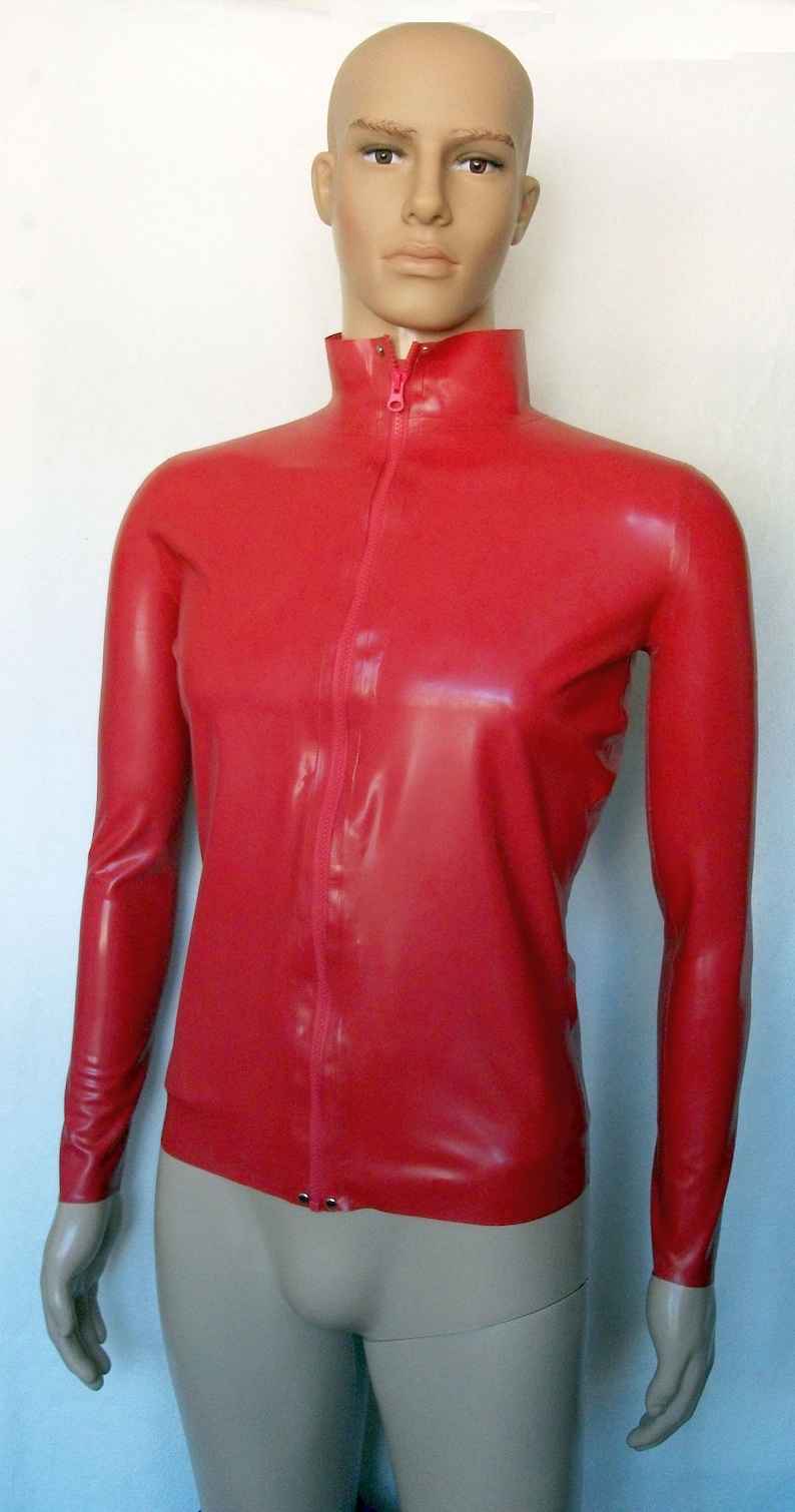 Latex chloriert Herren Shirt mit Reißverschluss und langen | Etsy