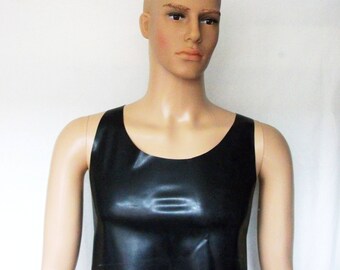 Latex gechloreerde tanktop kort