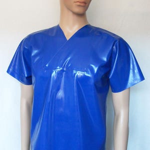 Latex chlorinated tunic surgical shirt for men