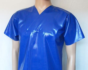 Latex chlorinated tunic surgical shirt for men