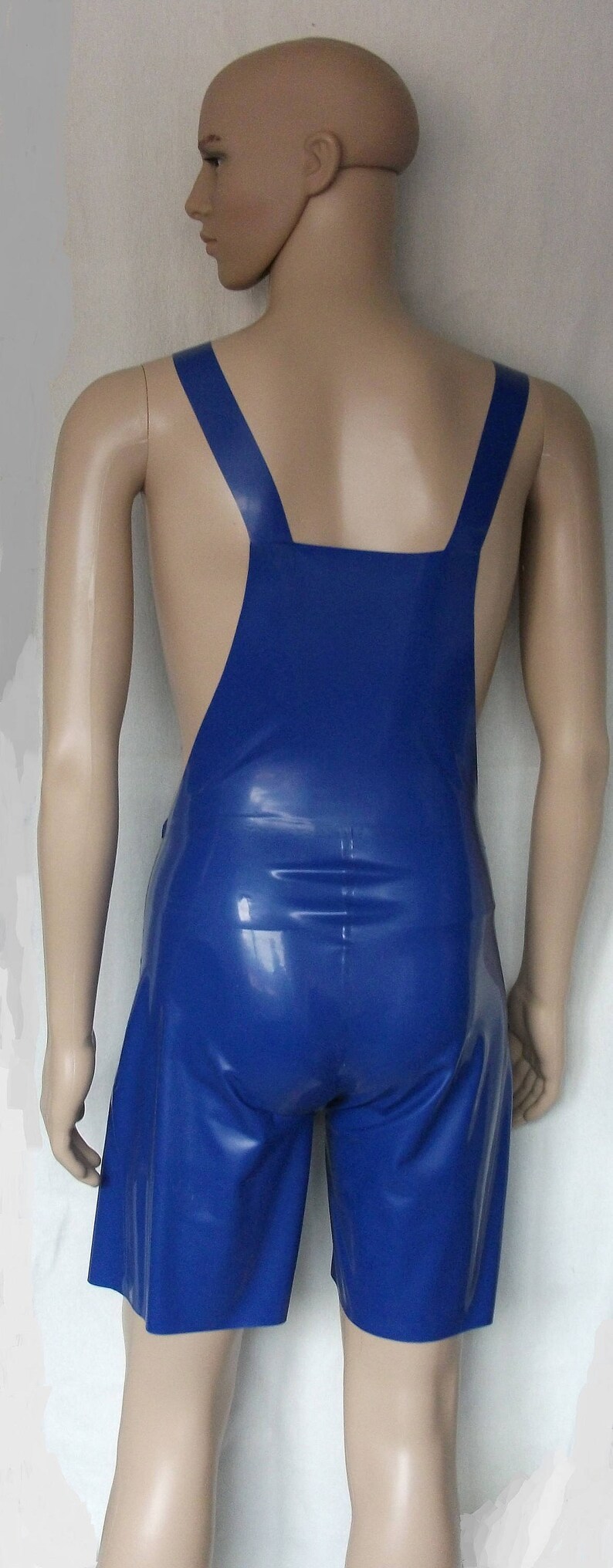 Latex dungarees short