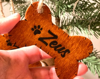 Christmas Dog Ornament, Laser Engraved, Custom ornaments, Dog Gift, Dog Memory, Engraved, Gifts for dog lover