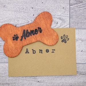 Dog Name Magnet, Custom Bone Magnet, Custom Dog Loss Gift, Pet Memorial Magnet, Personalized Dog Magnet, Pet Lover Magnet, Dog Bone Magnet