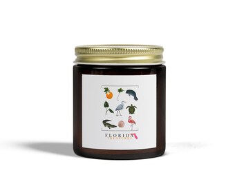 Florida Treasures Candles, Coconut Apricot Wax (4oz, 9oz)