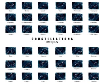 Constellations of the night sky