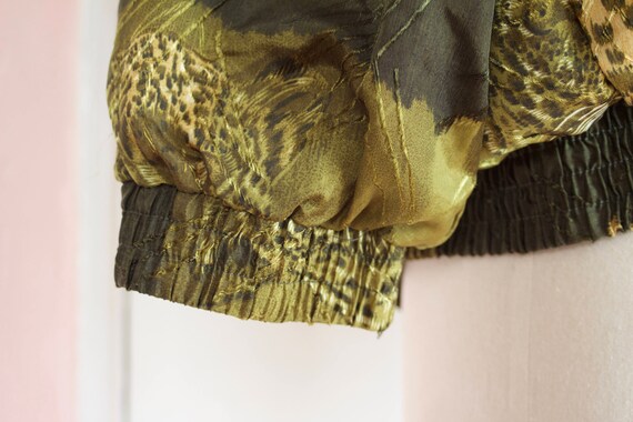 Green Leopard Bomber Jacket - image 6