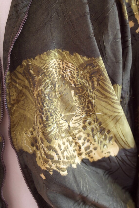 Green Leopard Bomber Jacket - image 7