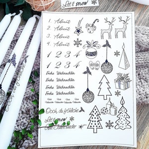 Christmas / Advent - candle tattoo candle foil - on transfer foil, DIN A4 / DIN A5 - candle tattoo foil, candle sticker, secret Santa gift