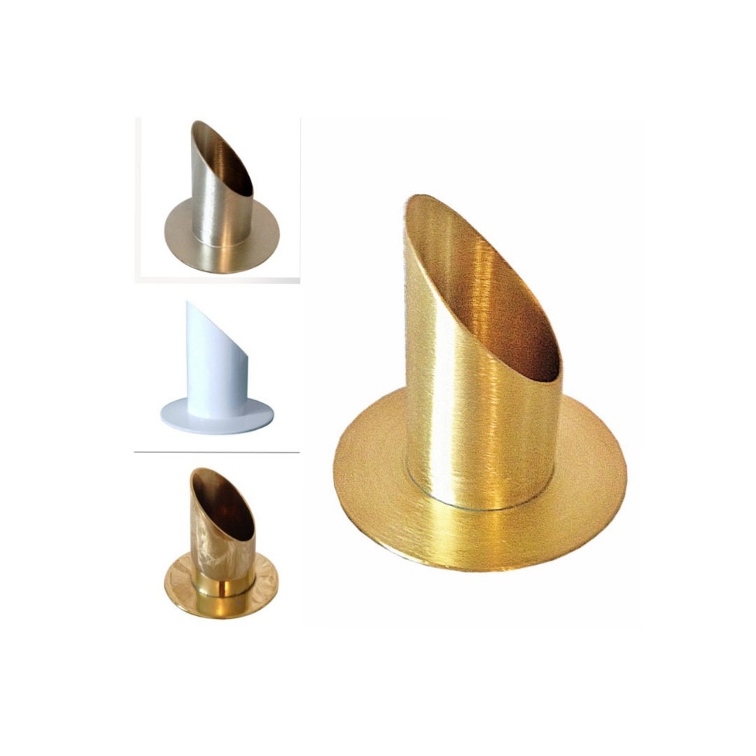 Kerzenhalter für Kommunionkerzen mit Ø 4cm – modern & elegant – in Gold, Silber oder Weiß