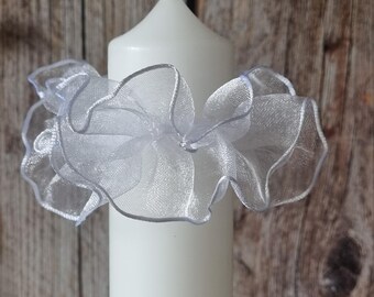 Tropfschutz Kommunionkerze - Papier Tropfenfänger Für Kerzen ø 3-6cm Mit Taufe Fisch Und Blättern