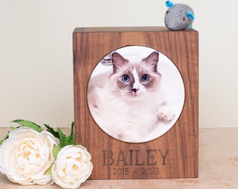 Personalized Urn with Name - Pet Memory Box with Photo Print