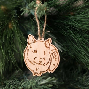 Personalized Hamster Christmas Ornament Name Date