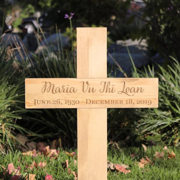Memorial Cross Personalized for Your Loved One