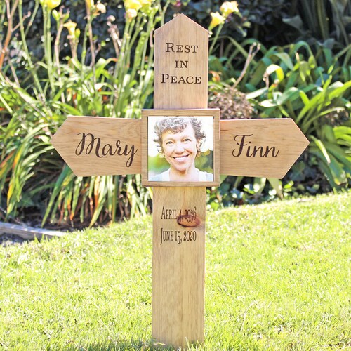 Memorial Wood Cross Personalized for Your Loved One - Etsy