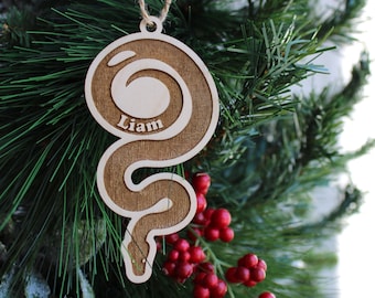 Personalized Snake Christmas Ornament Name