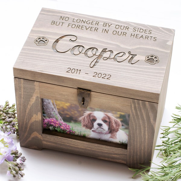 Personalized Pet Memory Box / Urn with Name and Quote or Poem