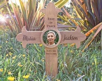 Memorial Cross Personalized for Your Loved One - Ornate Style