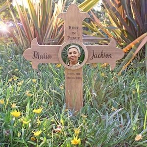 Memorial Cross Personalized for Your Loved One - Ornate Style