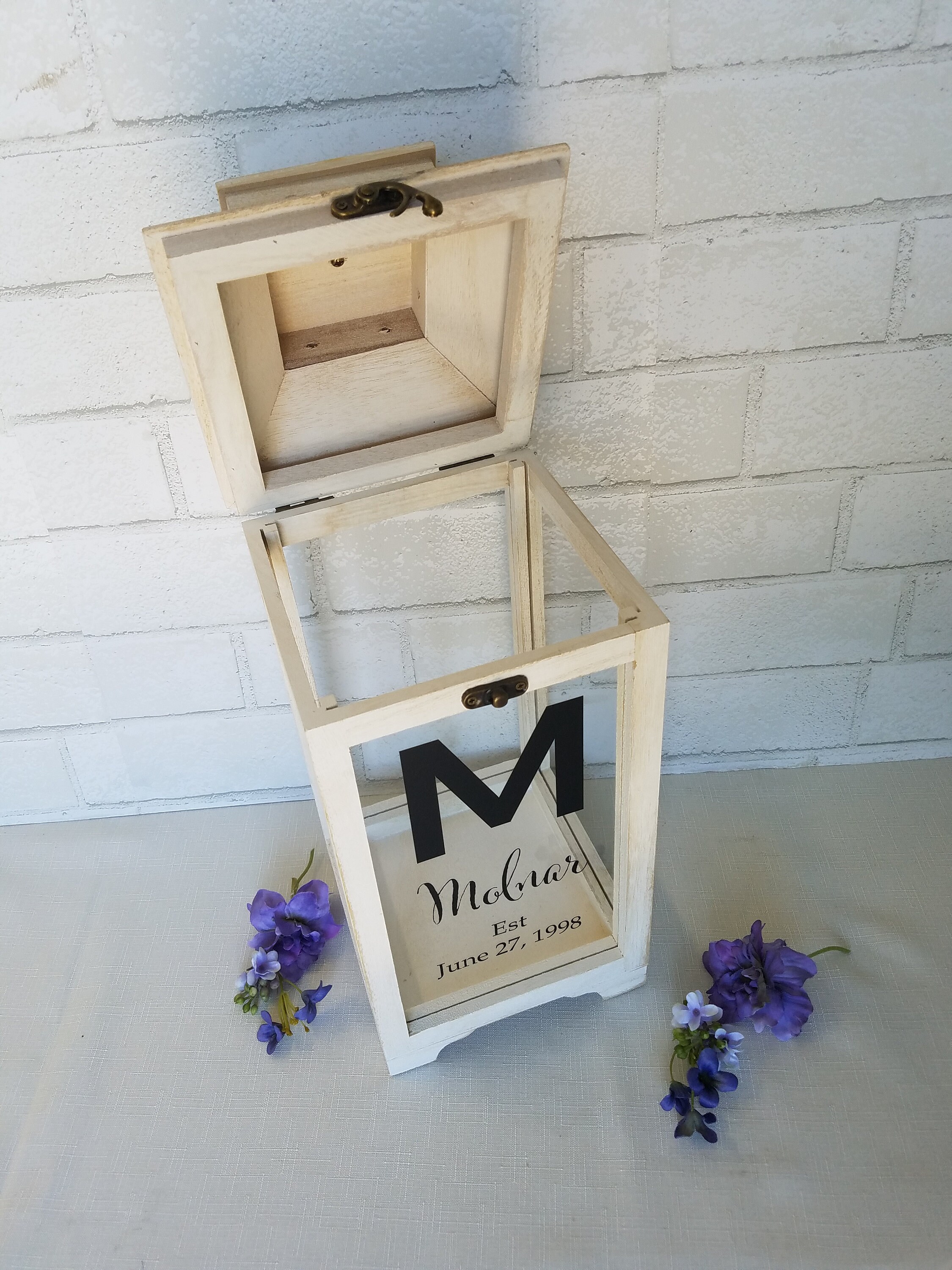 Personalized Wedding Lantern With Names Monogram Initial and Etsy