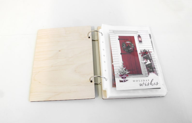 Christmas Card Keeper Personalized Custom Text Photo Album 2 Etsy