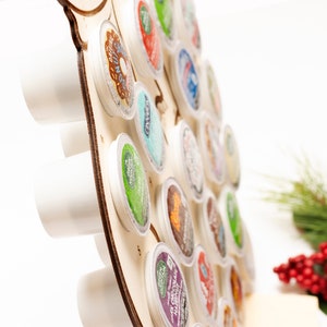 K Cup Advent Calendar Coffee Pods Added Personalized Include Coffee Pod Holder Snowman image 3