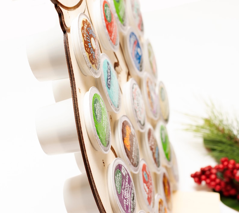 K Cup Advent Calendar Coffee Pods Added Personalized Include Coffee Pod Holder Snowman image 3