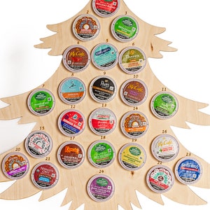 K Cup Advent Calendar Coffee Pods Added Personalized Include Coffee Pod Holder Christmas Tree image 4