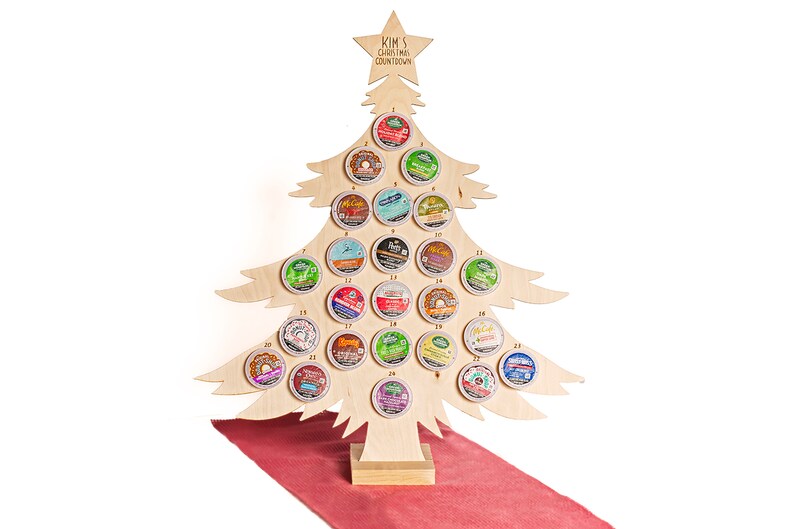 K Cup Advent Calendar Coffee Pods Added Personalized Include Coffee Pod Holder Christmas Tree image 5