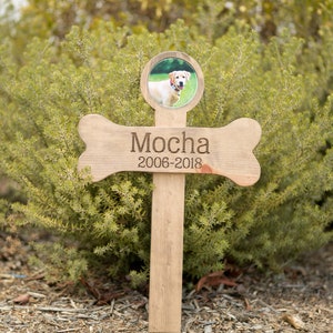 Dog Memorial Cross | Custom Dog Bone Cross | Personalized Pet Grave Marker