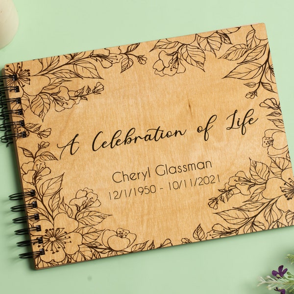 Celebration of Life Guest Book Etsy