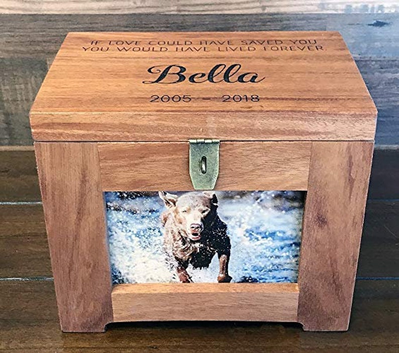 Pet Memorial Box/urn Premium Hardwood Dog Urn Personalized Etsy