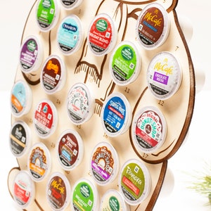 K Cup Advent Calendar Coffee Pods Added Personalized Include Coffee Pod Holder Snowman image 7