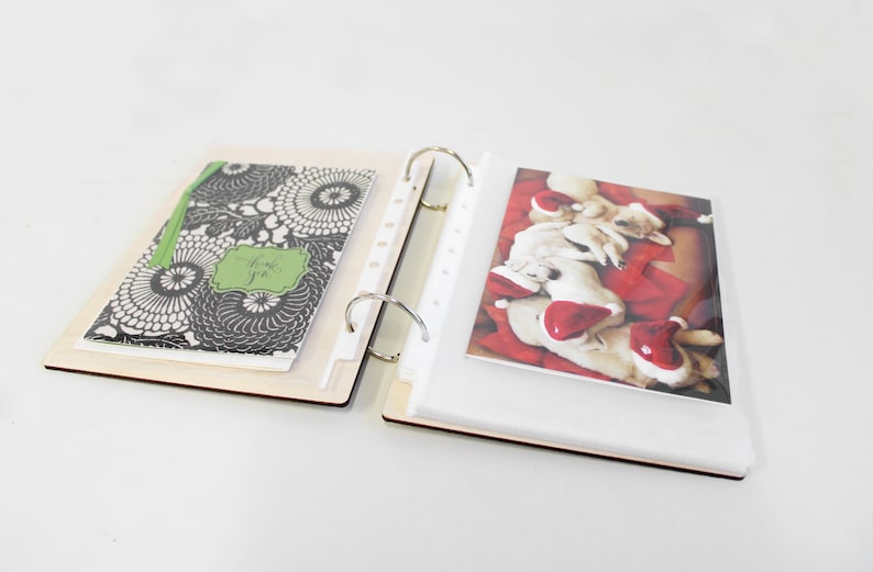Christmas Card Keeper Personalized Custom Text Photo Album 2 Etsy
