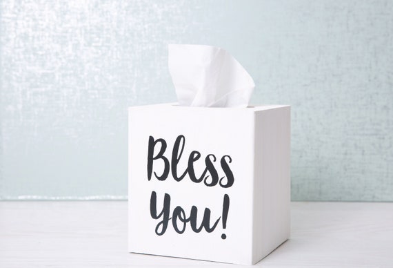 Download Bless You Wood Tissue Box Cover Etsy