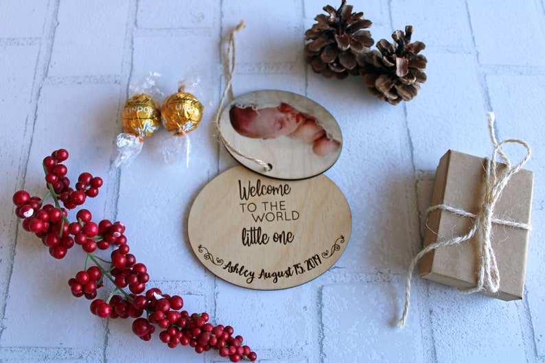 Personalized Newborn Baby Christmas Ornament Your Custom Etsy