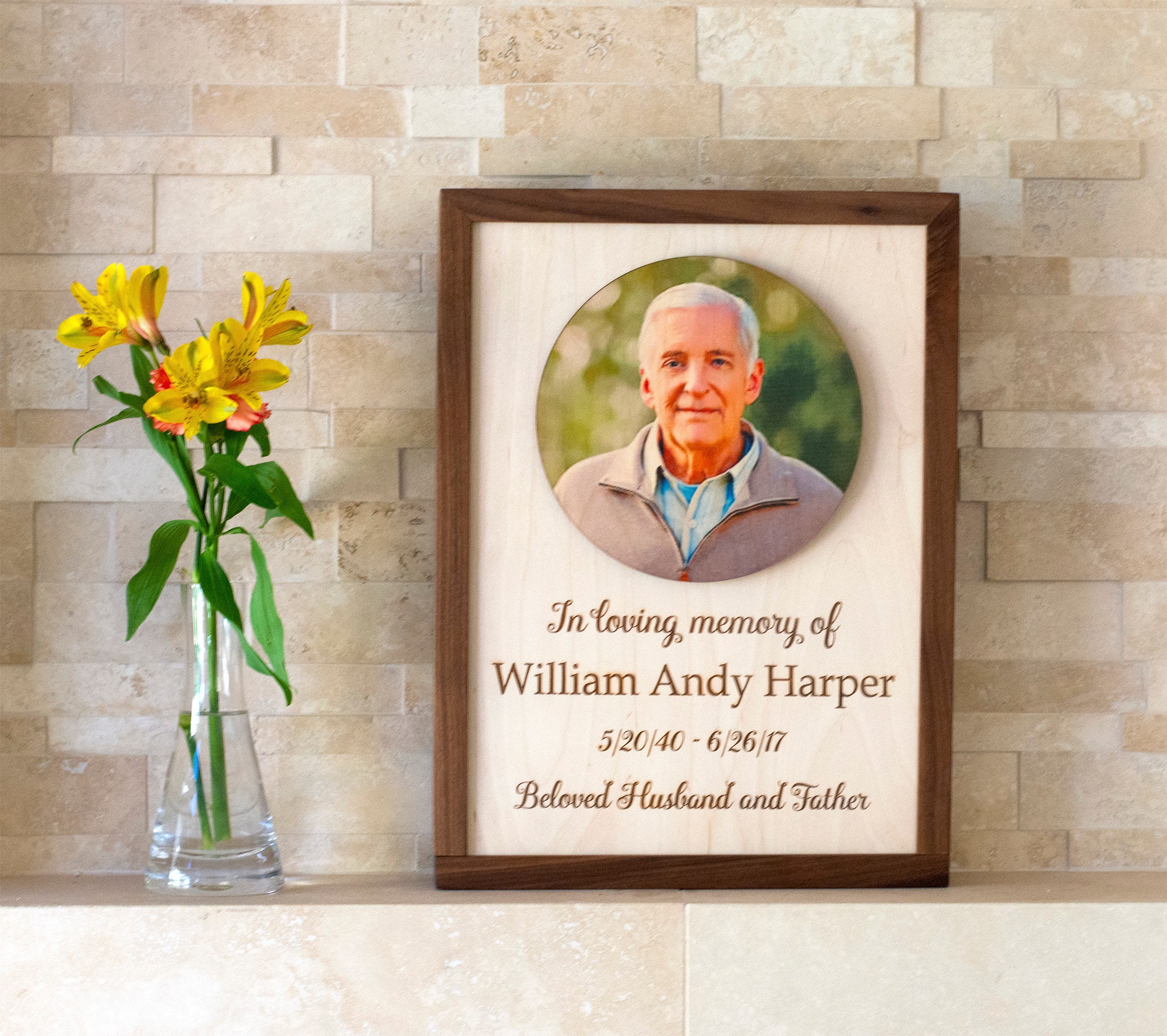 Memorial Urn | Personalized with Photo, Engraved Name, Date and Message