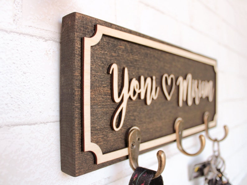 Key Holder Handmade Personalized Name Key Hanger / Leash Etsy