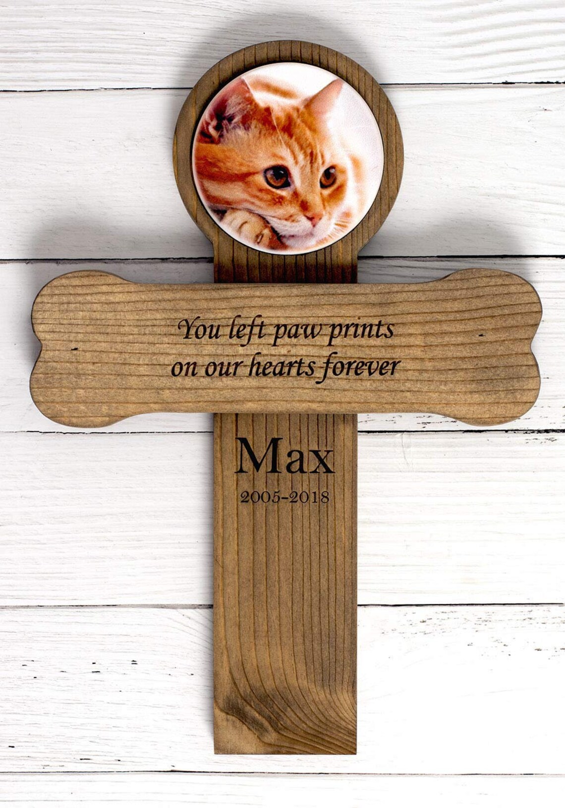 Personalized Pet Memorial Cross with Photo Wall Mount Etsy