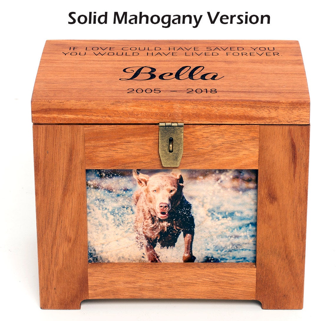 Personalized Pet Memory Box/Urn with Photo Dog Memorial Etsy
