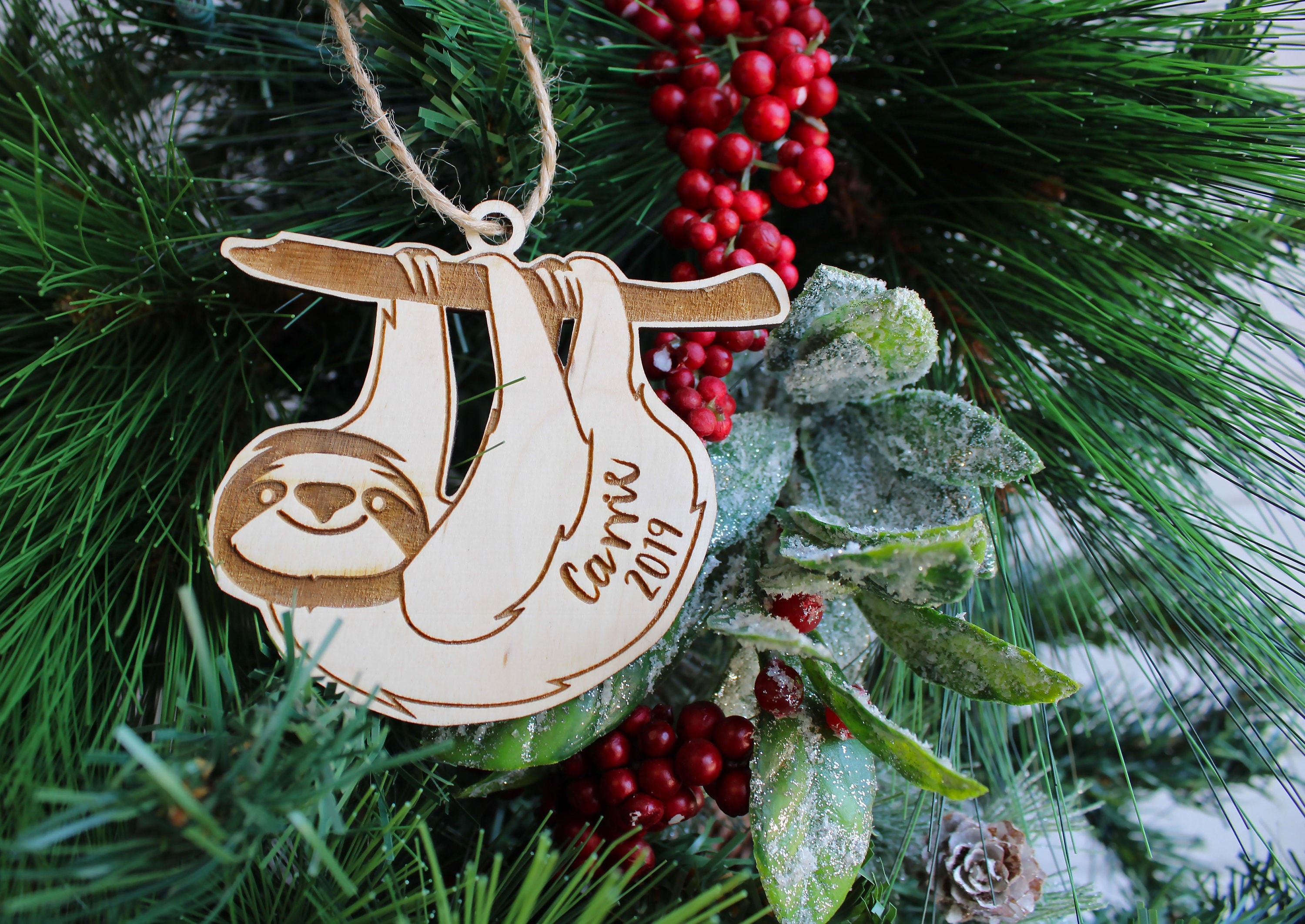 Sloth You only live once - Cedar Ornament Sloth You only live once - Cedar Ornament