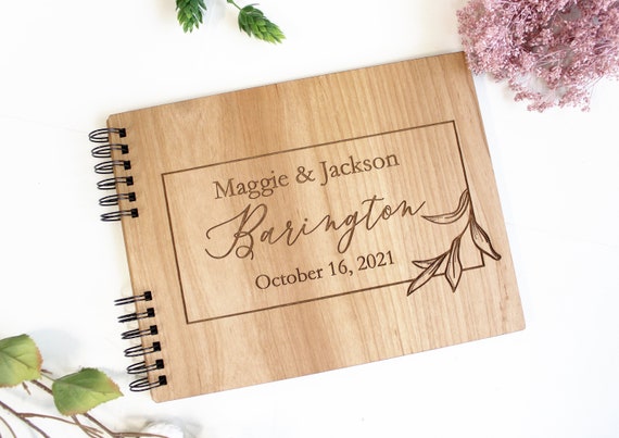 Personalized Photo Album or Guest Book - First Names, Date