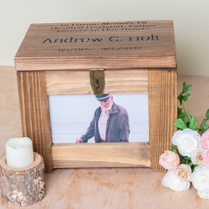 Personalized Memory Box / Urn with Name and Poem, Quote, or Verse | Human Ashes Wood Urn