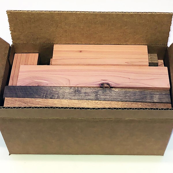 Hardwood Scrap Box - Walnut, Mahogany, Cedar etc - Use for small projects, jewelry, crafts