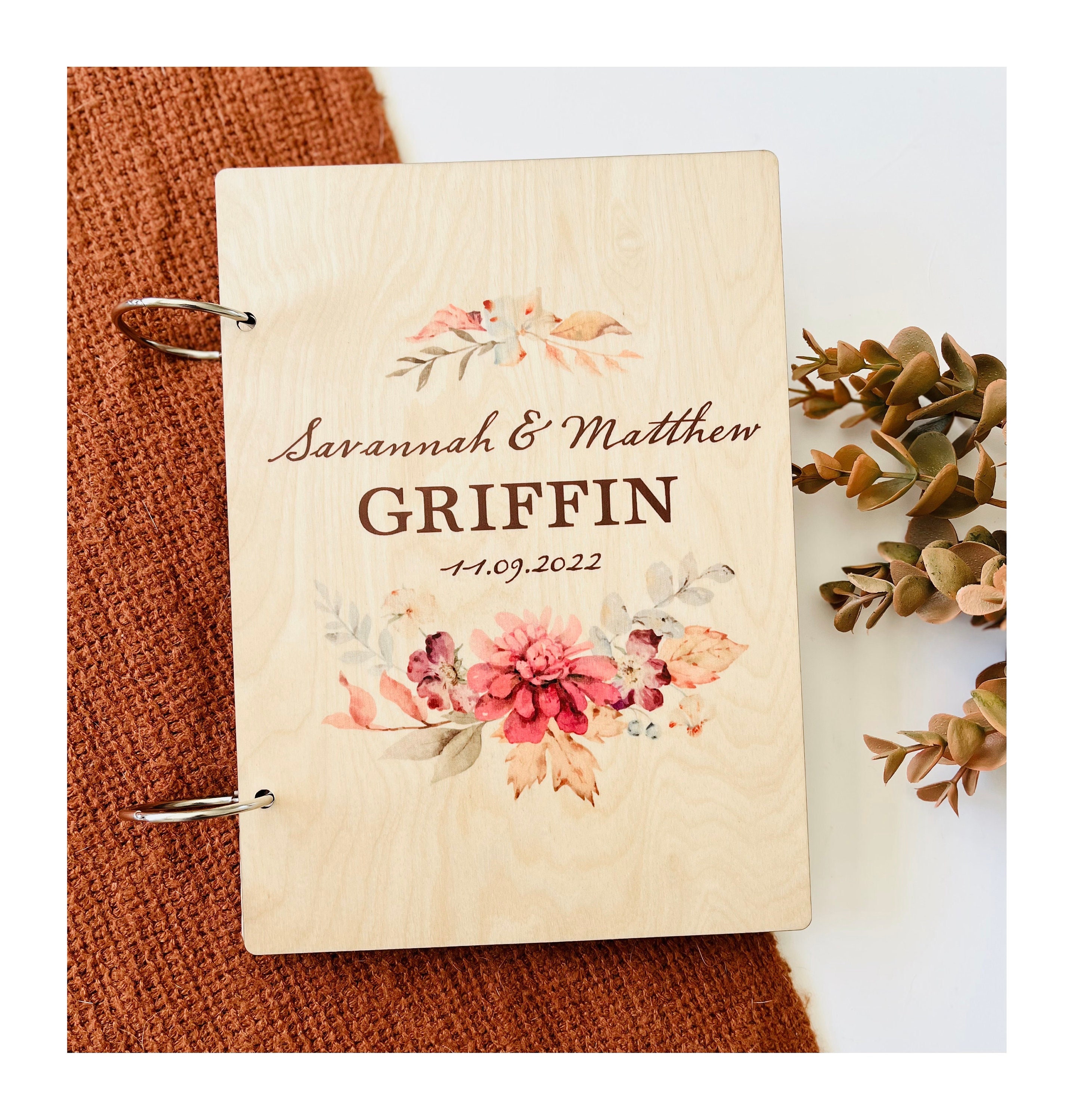 Autumn Wood Book Personalized Journal Notebook or Binder - Etsy