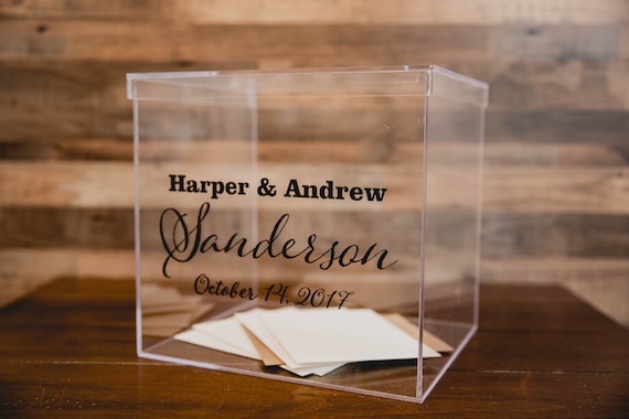 Issabellaandmaxrooms Etsy Acrylic Wedding Card Box